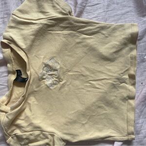 Yellow shroom Crop Top